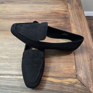 Classic Black Suede Womens Loafers
